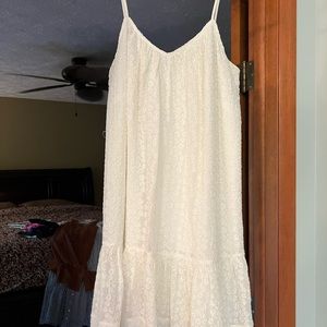 Gorgeous off white min dress from Madewell.
